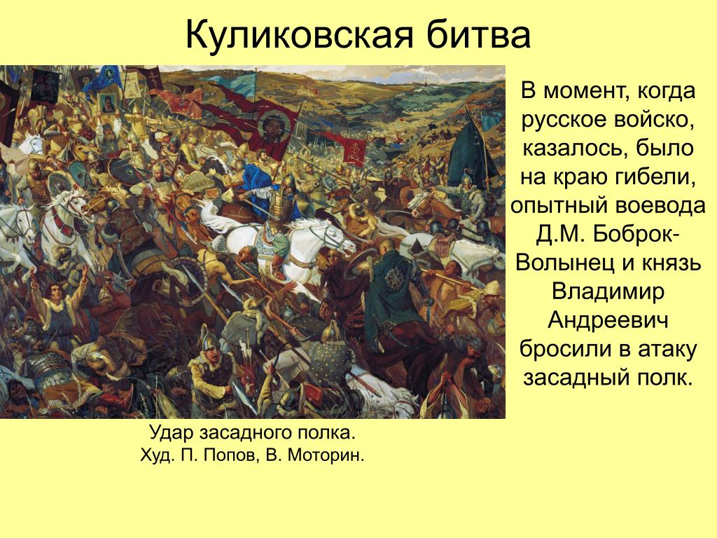 История про куликовскую битву. Засадный полк в Куликовской битве. В Куликовской битве 1380 г. победили. 1380 Куликовская битва кратко.
