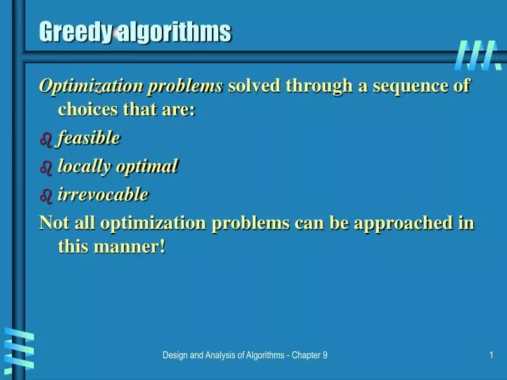 PPT - Greedy algorithms PowerPoint Presentation, free download - ID:5094803