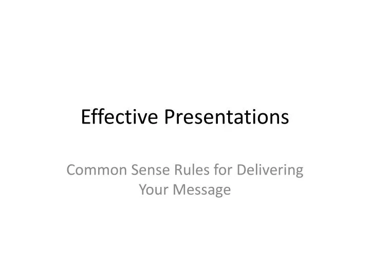 effective presentations n.