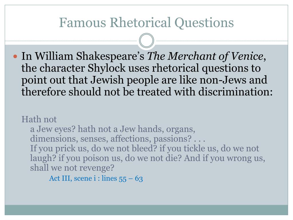 rhetorical question examples in famous speeches