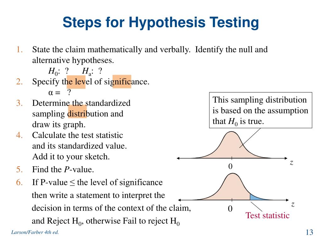 7 step hypothesis test