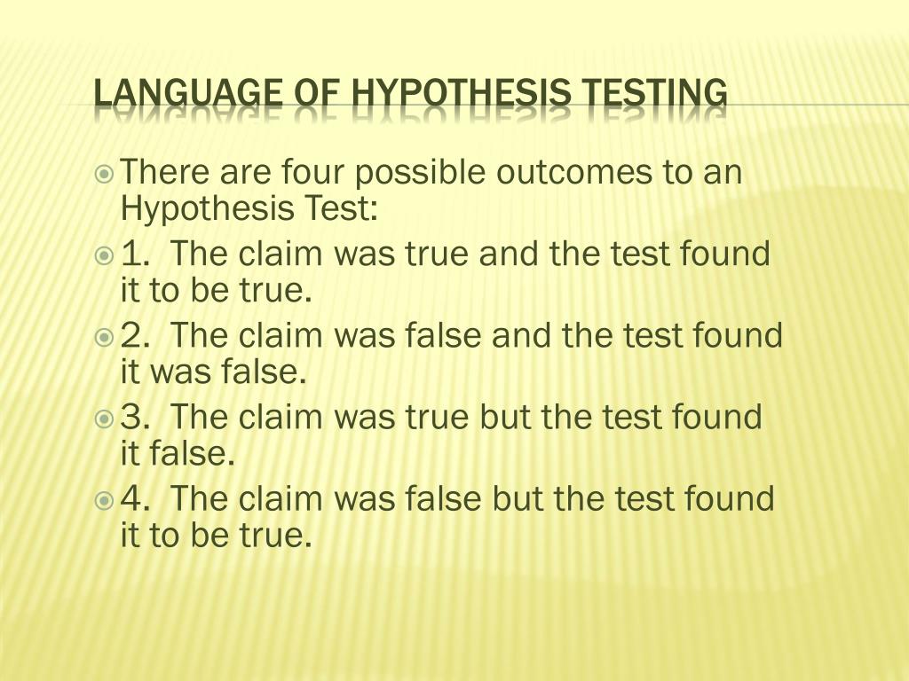 hypothesis language means