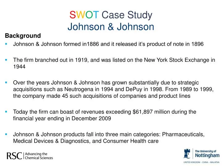 Case Analysis Company Johnson Johnson