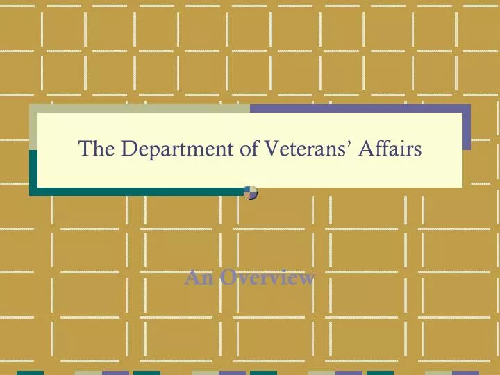 the department of veterans affairs n.