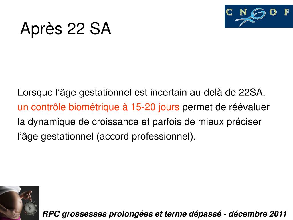 Grossesse critères de datation ACOG