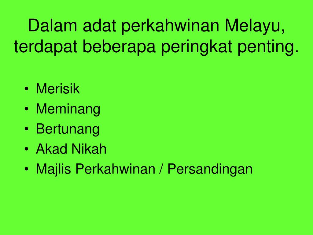 PPT - Adat Perkahwinan PowerPoint Presentation, free download - ID 