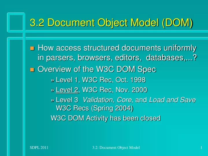 PPT - 3.2 Document Object Model (DOM) PowerPoint Presentation, free ...