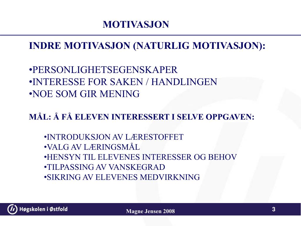 PPT - MOTIVASJON PowerPoint Presentation, Free Download - ID:5099025