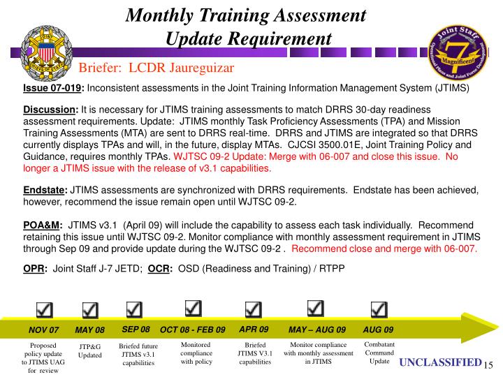 PPT - Assessment of Joint Training JTS Phase IV WJTSC 10-2 PowerPoint ...