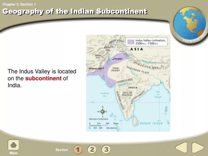 geography of the indian subcontinent n.
