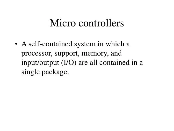 micro controllers n.