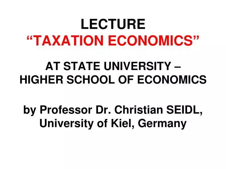 benefit principle of taxation economics