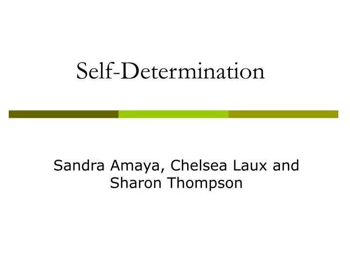 self determination n.