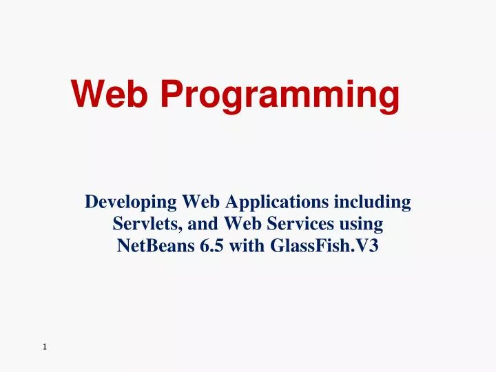 presentation on web programming