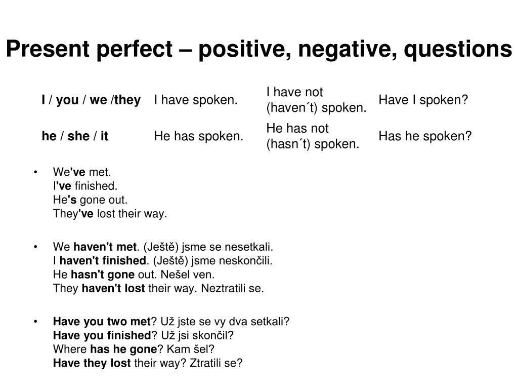 Use the present perfect negative. Present perfect affirmative and negative. Present perfect negative questions. The perfect present. Present perfect positive and negative.
