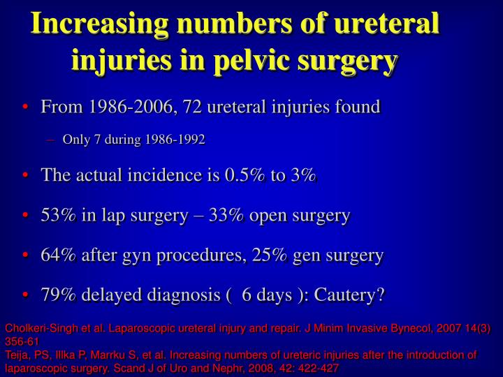 PPT - Ureteral injuries during laparoscopic colon surgeries Causes and ...