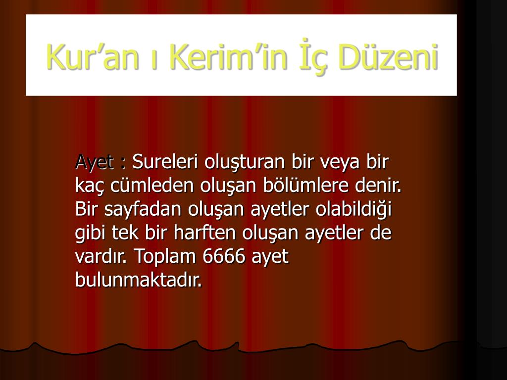PPT - Kur'an ı Kerim'in İç Düzeni PowerPoint Presentation, free download -  ID:5107969