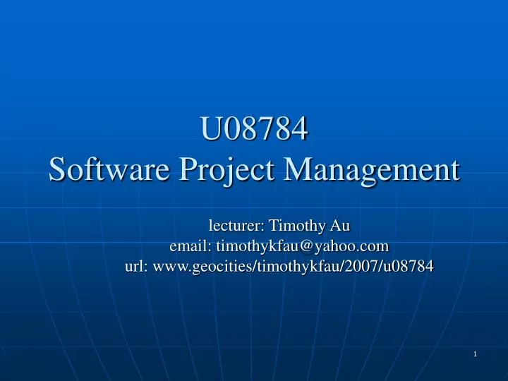 u08784 software project management n.