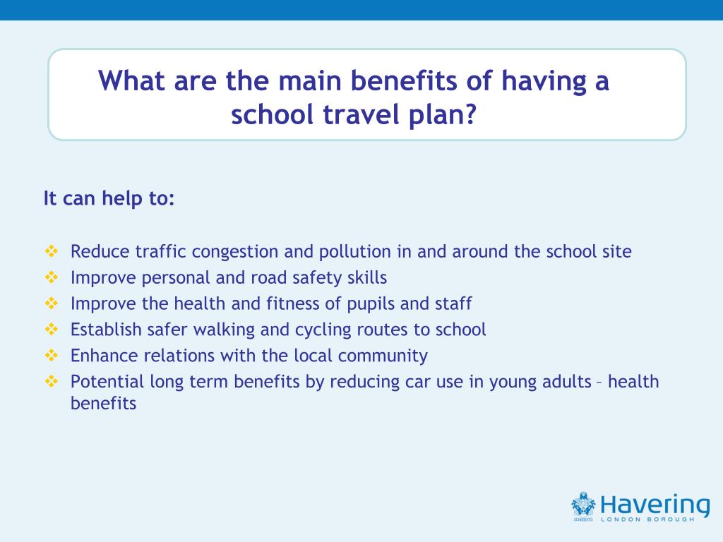school travel plan guidance