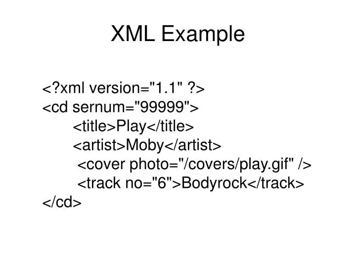 PPT - XML Example PowerPoint Presentation, free download - ID:5108789
