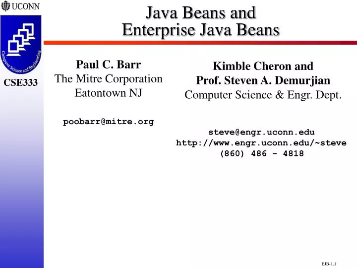 java beans and enterprise java beans n.
