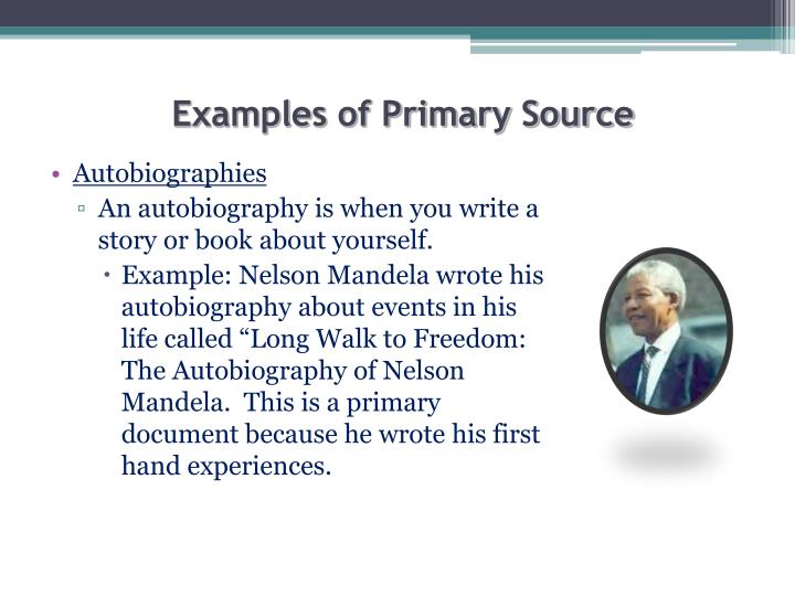 What Is An Example Of A Primary Source