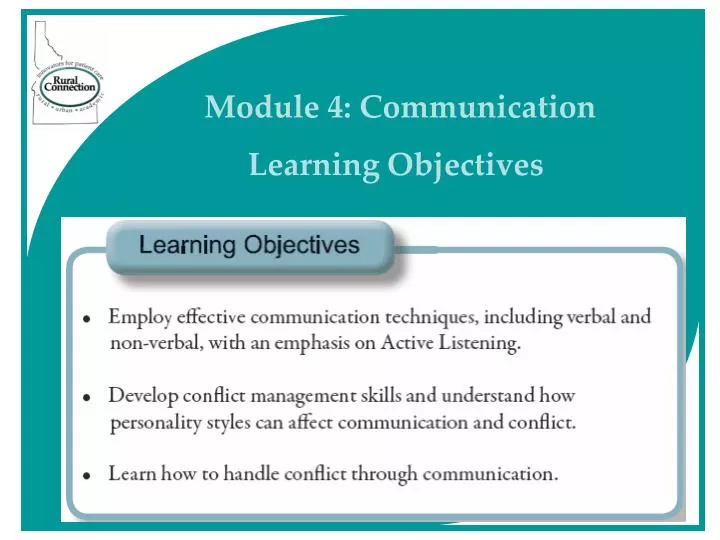 PPT Module 4 Communication Learning Objectives PowerPoint ppt-module-4-communication-learning-objectives-powerpoint