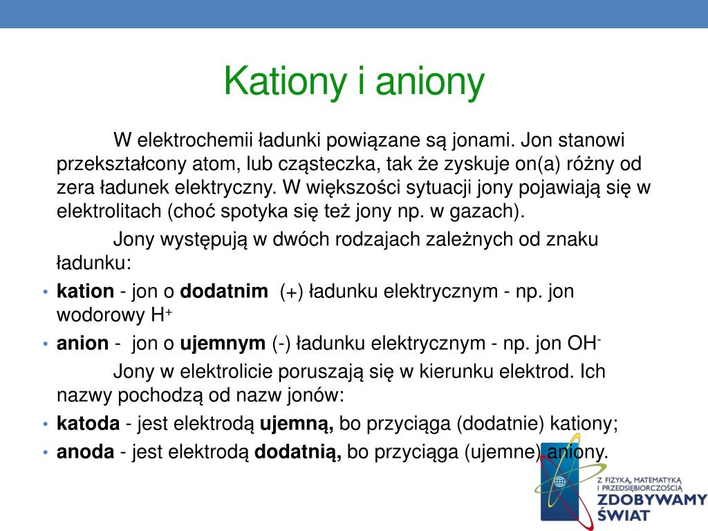 Jak Obliczyć Kationy I Aniony PPT - DANE INFORMACYJNE PowerPoint Presentation, free download - ID:5112041