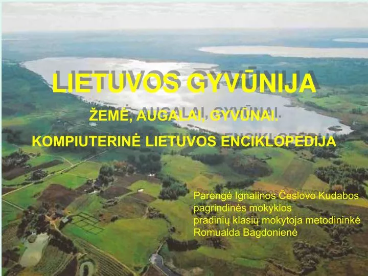 PPT - LIETUVOS GYV Ū NIJA ŽEMĖ, AUGALAI, GYVŪNAI. KOMPIUTERINĖ LIETUVOS ...