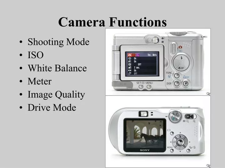 camera functions n.