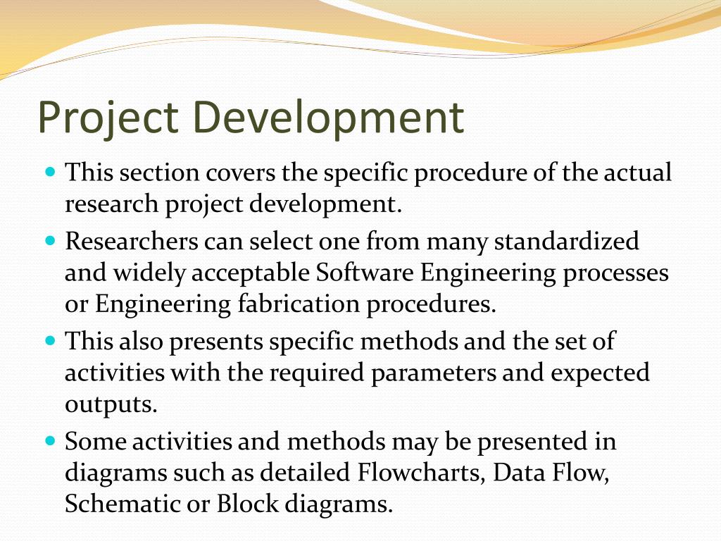 research and development project example