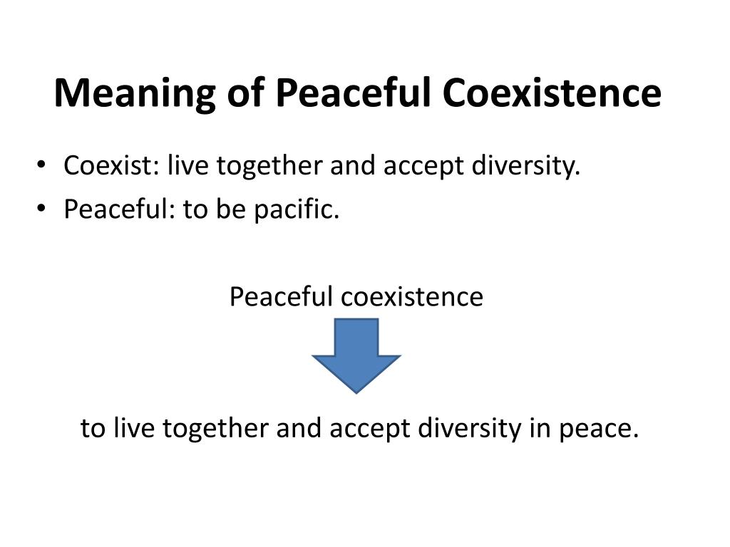 peaceful coexistence of states essay