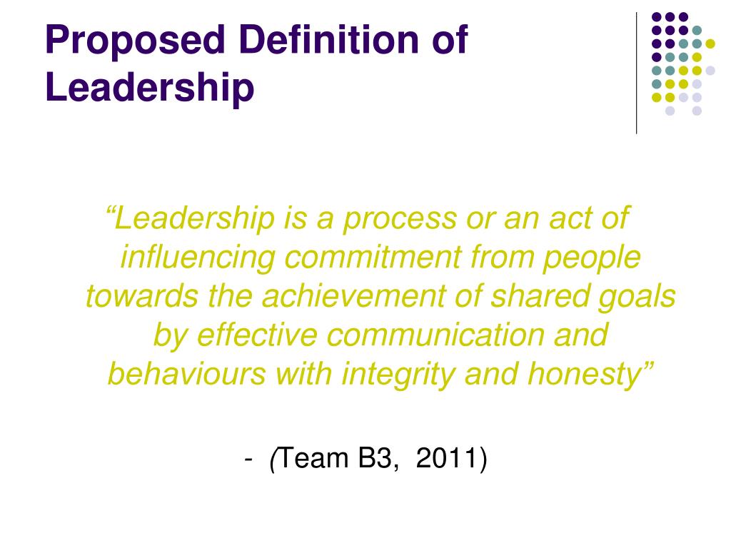 PPT - The Definition of Leadership PowerPoint Presentation, free ...
