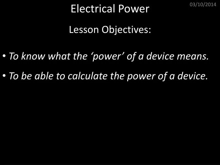 electrical power n.