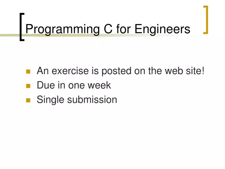 PPT - Programming C for Engineers PowerPoint Presentation, free ...