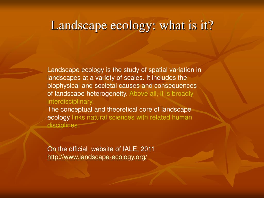 PPT Landscape Ecology PowerPoint Presentation, free download ID5119814