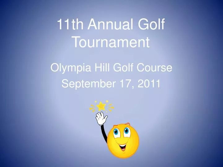 11th annual golf tournament n.