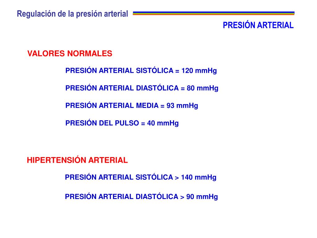 PPT - Regulación de la Presión Arterial PowerPoint Presentation, free  download - ID:5120993