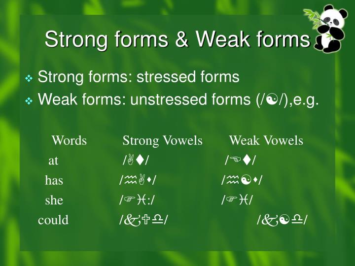 PPT Unit 10 Strong Forms Weak Forms PowerPoint Presentation ID 