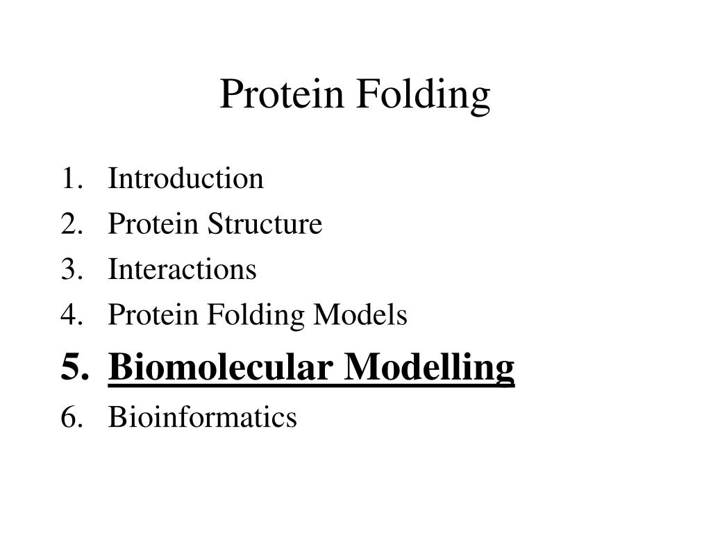 PPT Protein Folding & Biospectroscopy Lecture 5 PowerPoint