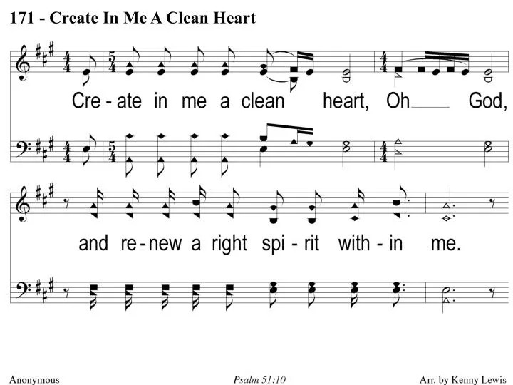 Ppt 1 Create In Me A Clean Heart Powerpoint Presentation Free Download Id