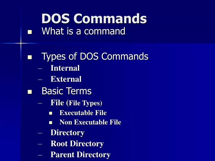 PPT - DOS Commands PowerPoint Presentation, free download - ID:5121653