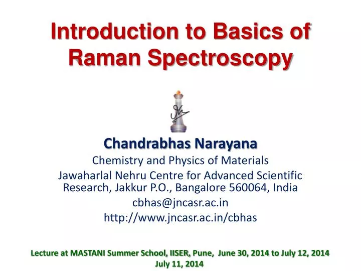 PPT - Introduction To Basics Of Raman Spectroscopy PowerPoint ...