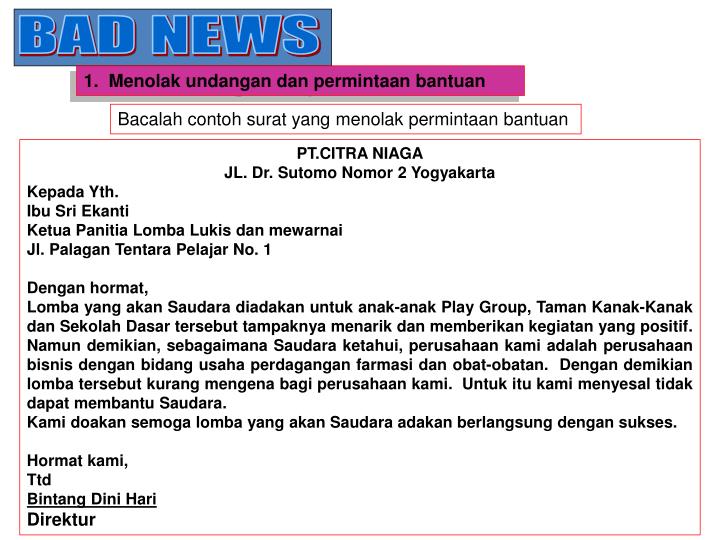 Contoh Surat Bisnis Goodnews Contoh Surat Terbaru 2020