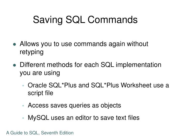 PPT - A Guide to SQL, Seventh Edition PowerPoint Presentation - ID:5124399