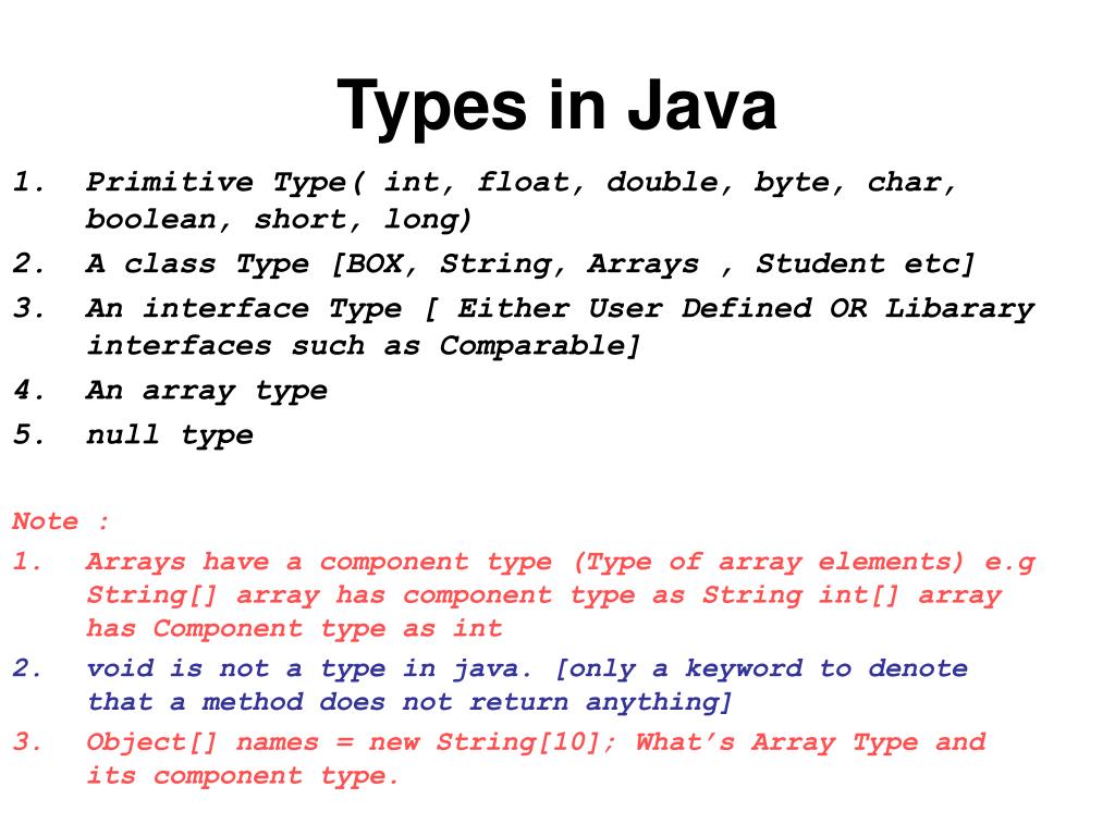 PPT - Java Type System PowerPoint Presentation, free download - ID:5124954