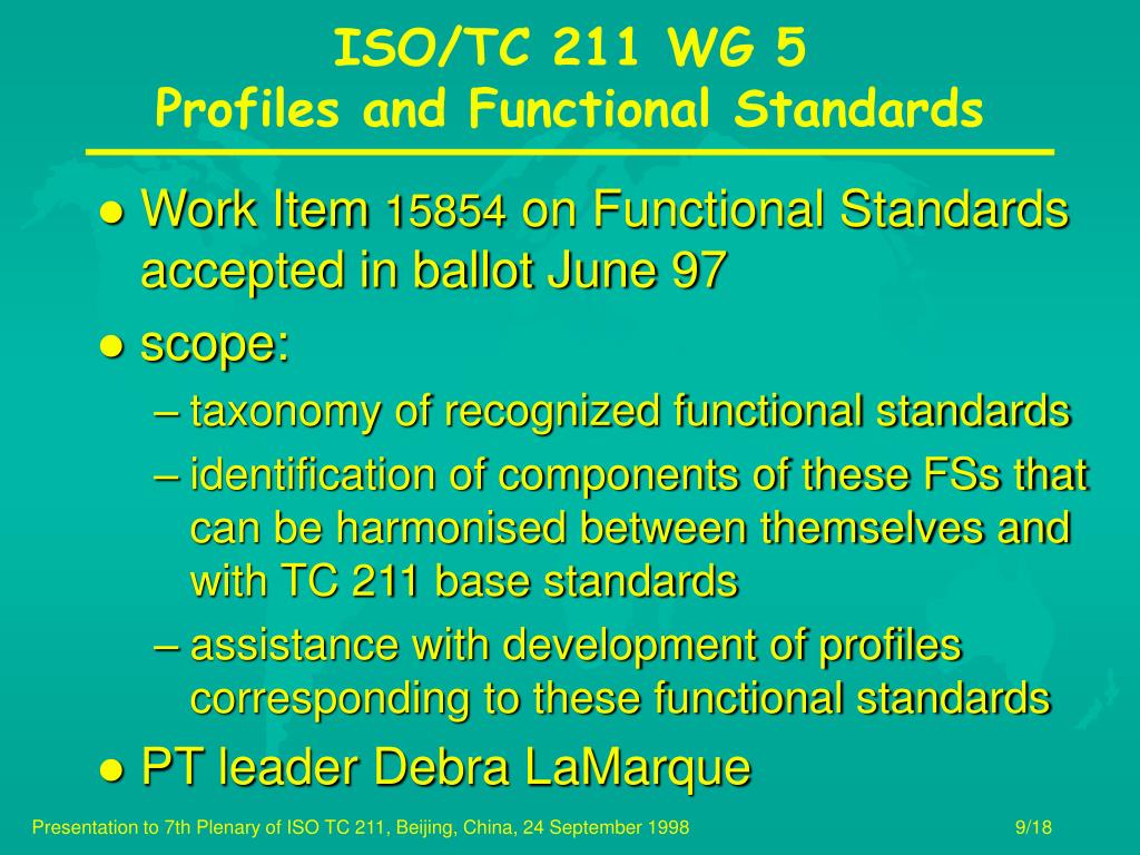 PPT - Presentation to ISO/TC 211 Plenary Meeting 24 September 1998 ...
