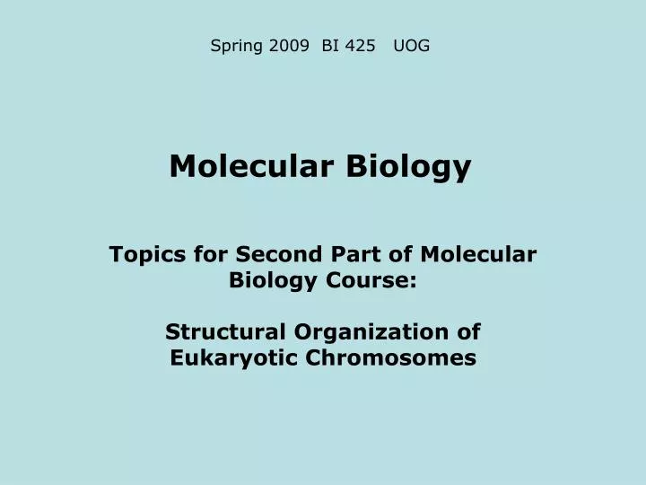 presentation topics on molecular biology