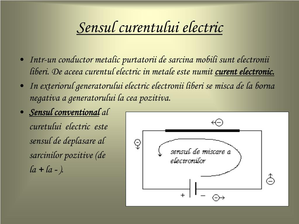 PPT - CURENTUL ELECTRIC PowerPoint Presentation, free download - ID:5126380