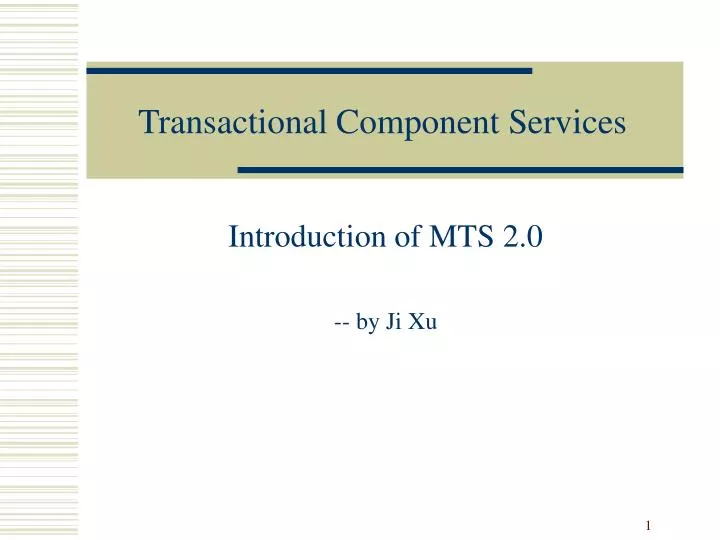 transactional component services n.